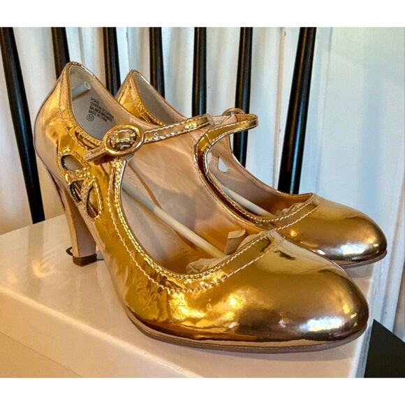 J. Adam’s NWB pixie Maryjane heels rose gold size 5.5 - Picture 9 of 9